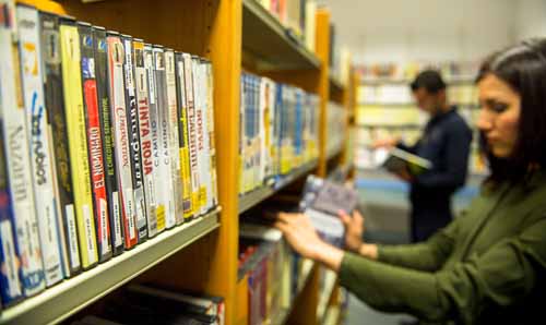 Library shelves